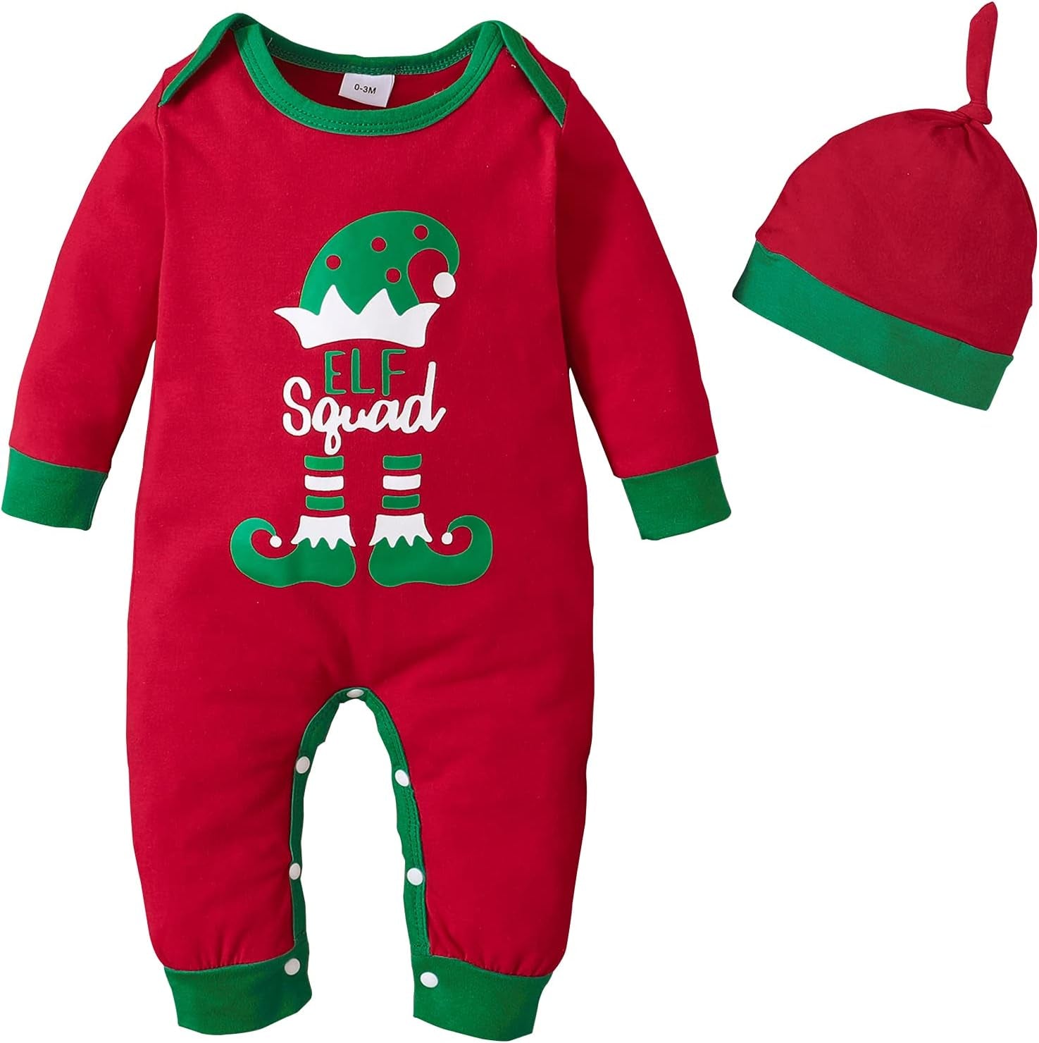 Christmas Baby Romper Outfit Footless Jumpsuit Merry Christmas One-Piece Romper Long Sleeve Boy Girl Clothes